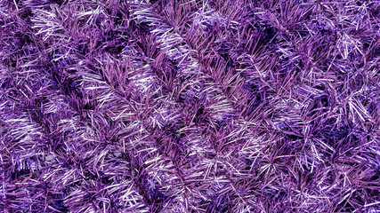 Closeup of a purple ornament for Christmas and New Year