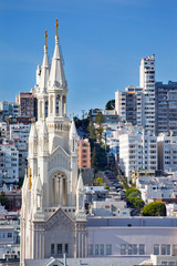 Saint Peter Paul Catholic Church Steeples San Francisco Californ