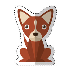 cute dog mascot isolated icon vector illustration design