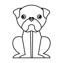 cute dog mascot isolated icon vector illustration design