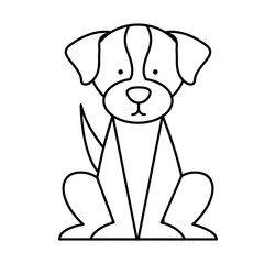 cute dog mascot isolated icon vector illustration design