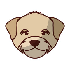 cute dog mascot head isolated icon vector illustration design