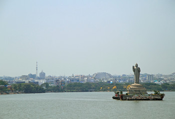 statue of Gautam Buddha in Hyderabad