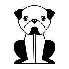 cute dog mascot isolated icon vector illustration design