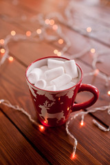 Christmas cup with tea