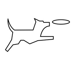 cute dog mascot with toy isolated icon vector illustration design