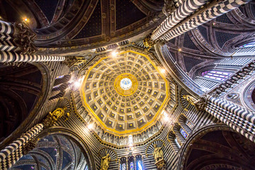 Interior of Siena Cathedral in Tuscany, Italy