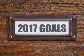 2017 goals - file cabinet label