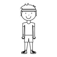 athlete avatar character icon vector illustration design