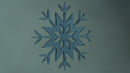 stylish snowflake done in 3d