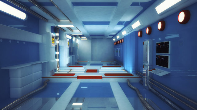 Futuristic interior architecture