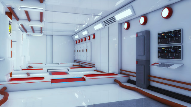 Futuristic interior architecture