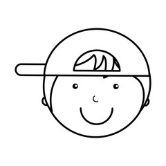 young man avatar character vector illustration design