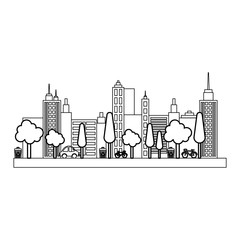 Fototapeta premium City urban view icon vector illustration graphic design