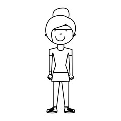 woman athlete avatar character vector illustration design