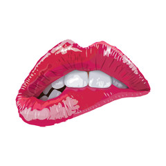 sensual woman lips  - vector romantic and full of passion background ( love , valentine , girl , sexy , valentine's day ) - 131746718