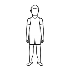 athlete avatar character icon vector illustration design