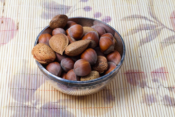 Hazelnuts and almonds