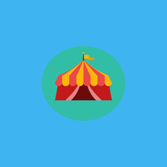 circus building icon.flat design