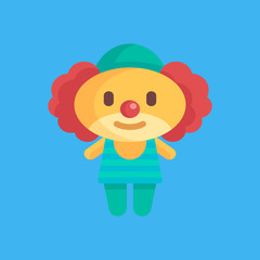 clown icon.flat design
