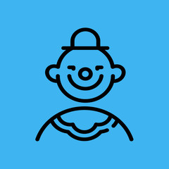 clown icon.flat design