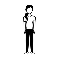 woman athlete avatar character vector illustration design
