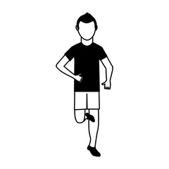 athlete avatar character icon vector illustration design