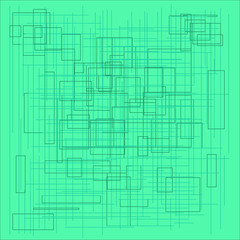 Abstract geometric background with lines and squares