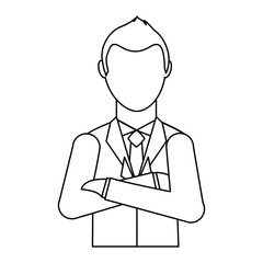 businessman avatar isolated icon vector illustration design