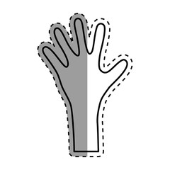 Huma hand silhouette icon vector illustration graphic design