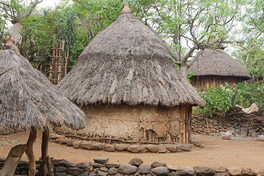 Dorf der Konso, Äthiopien, Afrika
