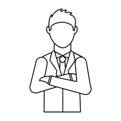 businessman avatar isolated icon vector illustration design