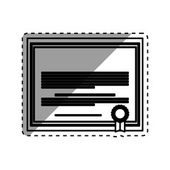 Diploma educational certification icon vector illustration graphic design