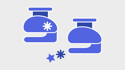 Vector image of blue punch on a light background with a Ornamental elements. Illustration Stationery object.