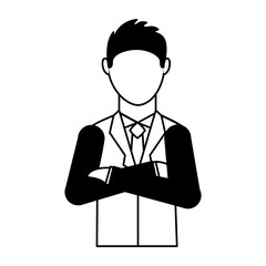 businessman avatar isolated icon vector illustration design