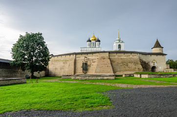 The ancient Kremlin in the city of Pskov in Russia