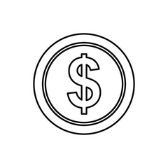 Obraz premium Coin money isolated icon vector illustration graphic design