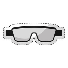laboratory glasses isolated icon vector illustration design