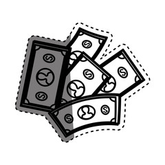 Money billets cash icon vector illustration graphic design
