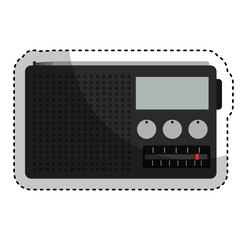 old radio handle isolated icon vector illustration design