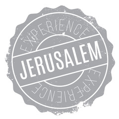 Jerusalem stamp rubber grunge