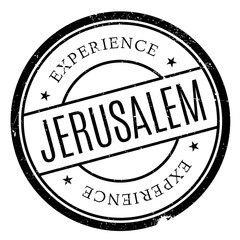 Jerusalem stamp rubber grunge