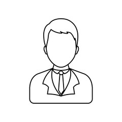 Businessman executive profile icon vector illustration graphic design