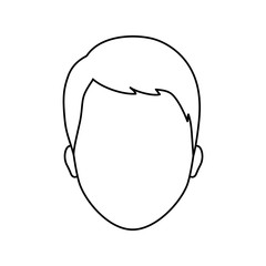 Man head faceless icon vector illustration graphic design