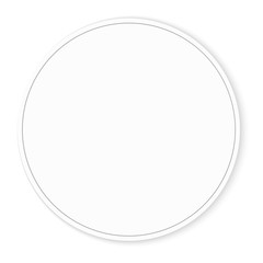 simple white round banner with shadow