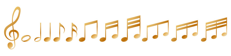 Fototapeta premium golden sheet music