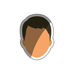 Man head faceless icon vector illustration graphic design