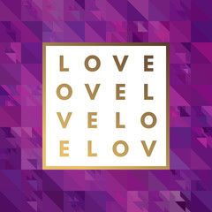 Romantic logo in frame