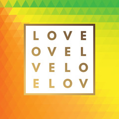 Romantic logo in frame