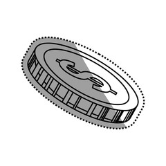 Coin money isolated icon vector illustration graphic design